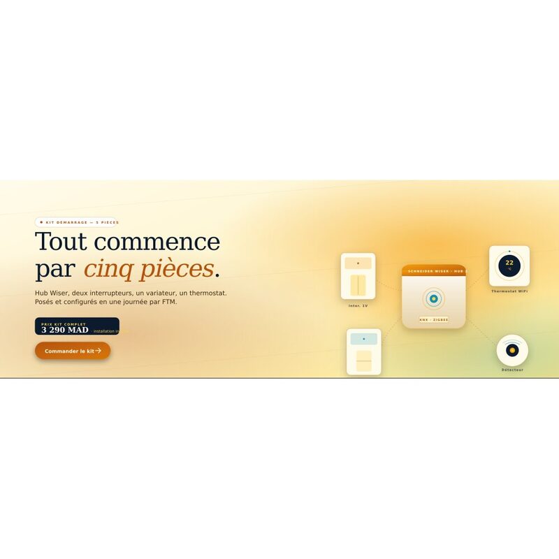 Kit Démarrage Maison Connectée — 5 Pièces Wiser